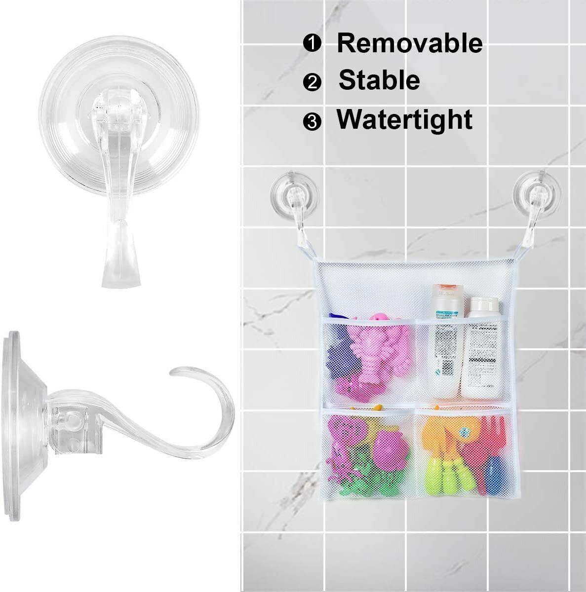 4PCS Heavy Duty Suction Cup Hook Cup Wall Wreath Hanger Window Shower Kitchen gallery