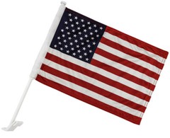 (2 PACK) USA Car Flag Double Sided American Car Flag Car Window Flag 100D