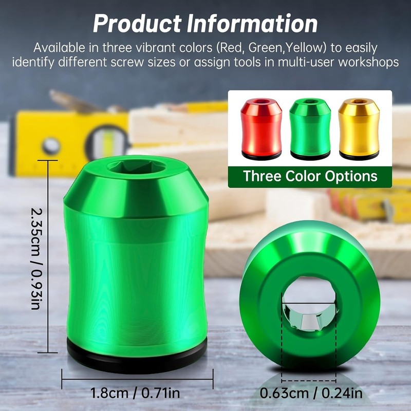 3Pcs Magnetic Screwdriver Head Ring Set for Drills Power Bits - DIY Repair Tool gallery