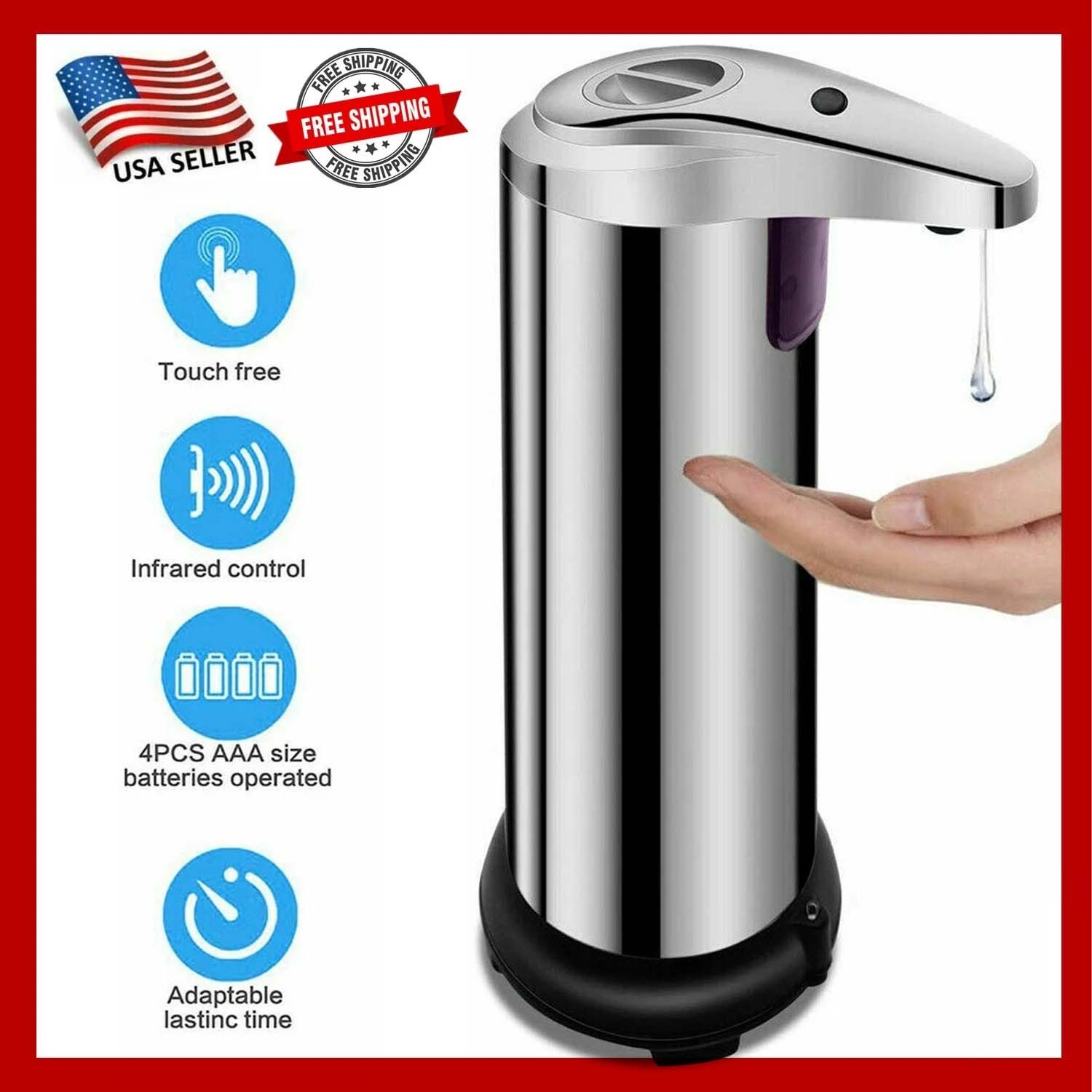 280ml Stainless Auto Handsfree Sensor Touchless Soap Dispenser Kitchen Bathroom gallery