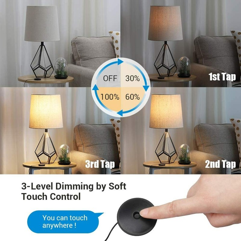 DEWENWILS Touch Dimmer Switch 2 Pack Touch Pad Control with 3 Levels of Dimming gallery