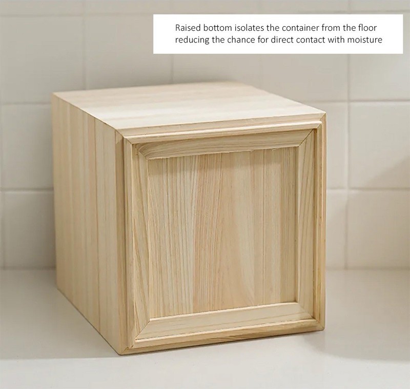 Wooden Rice Storage Container - 11lbs Capacity gallery
