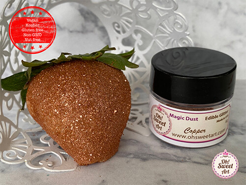 Edible Glitter dust COPPER ( 6 grams ) Magic dust , Kosher, Gluten free FDA gallery