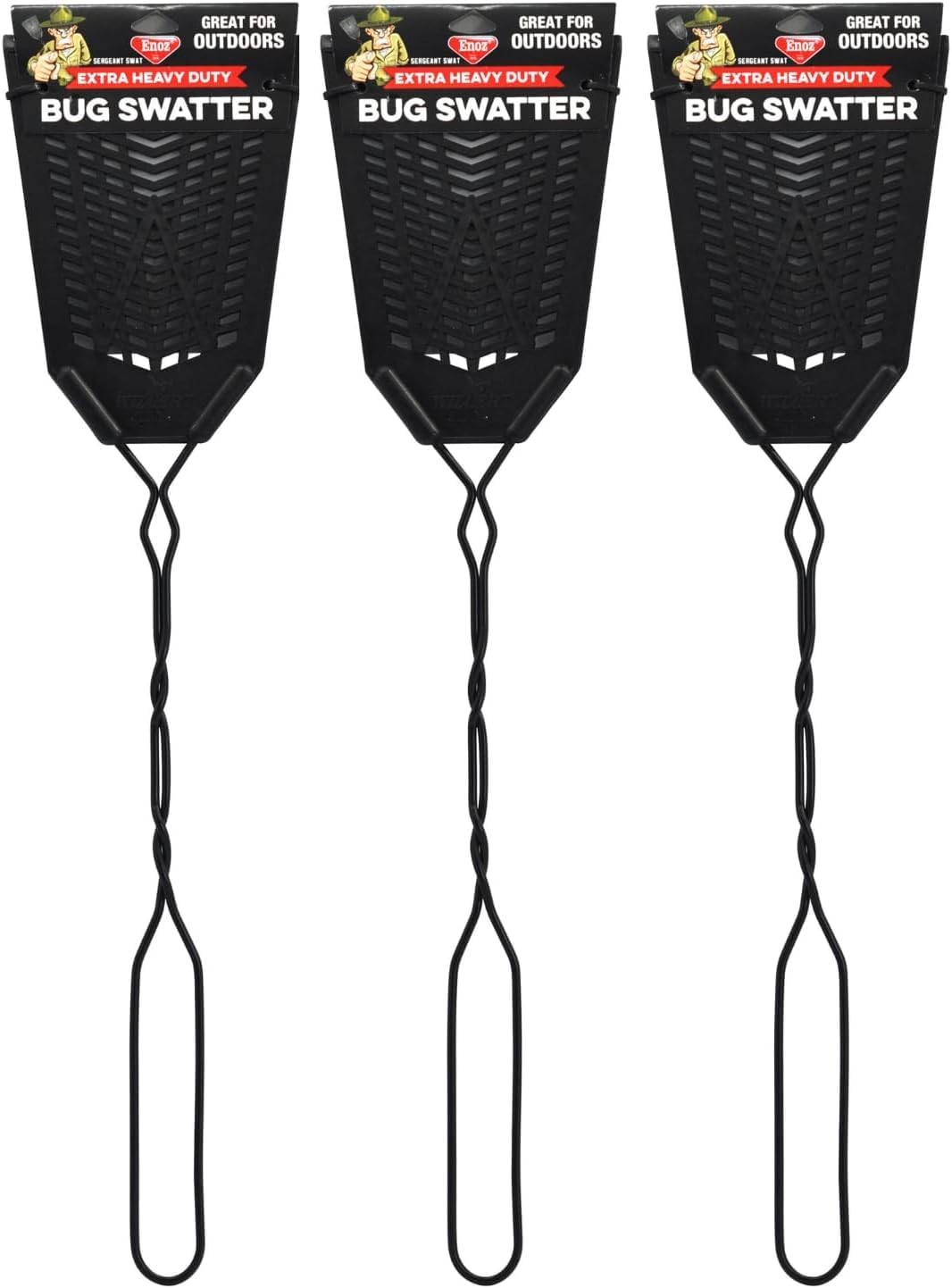 Heavy Duty Fly Swatter 3 Pack, Large Durable Heavy Duty Bug Swatters gallery