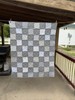Handmade Gray White Patchwork Quilt 100% Cotton Traditional 42" x 52" New gallery