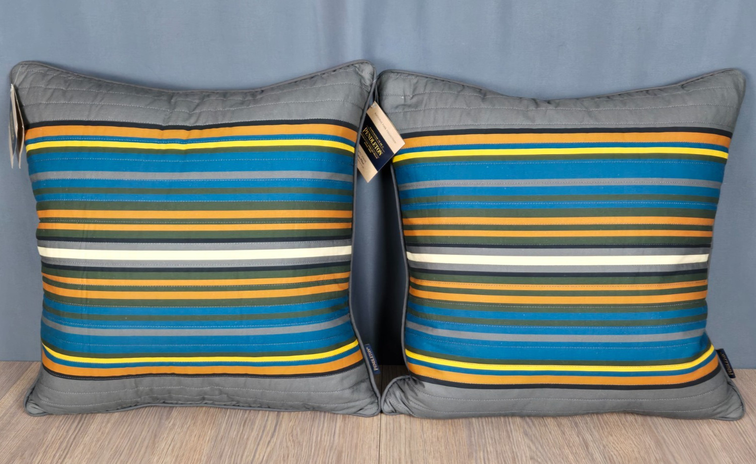 Pair Pendleton Olympic Stripe pillows National Park Collection w Duck Down New gallery