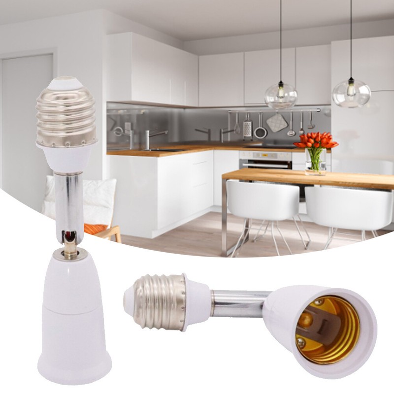E26 E27 Light Bulb Socket Adjustable Converter Lamp Holder Adapter Extender 4.5" gallery