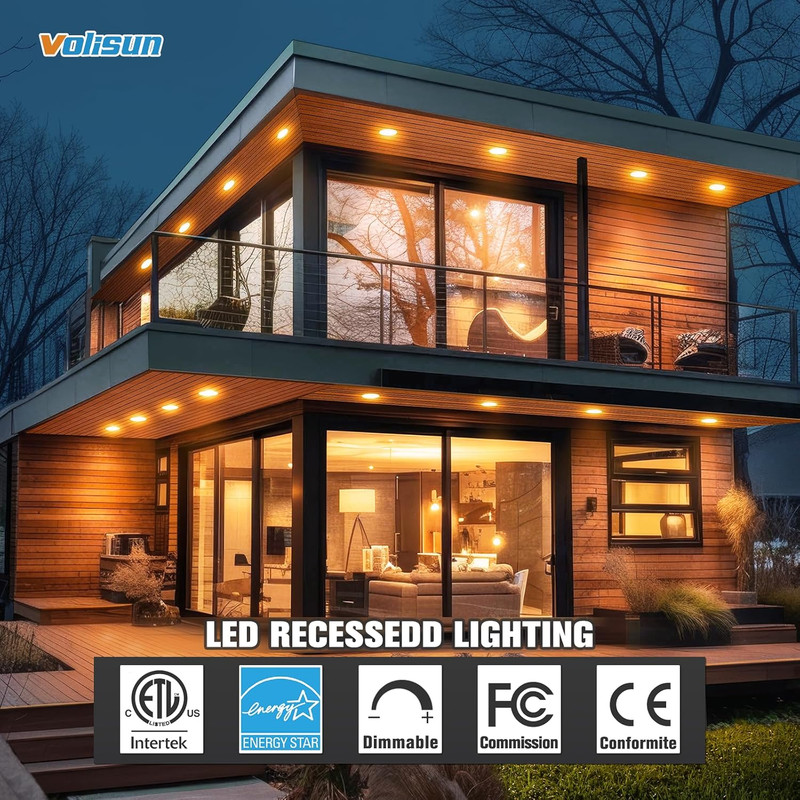 8 Pack 6" Dimmable LED Recessed Lights, 5CCT, 1080LM, ETL Certified gallery