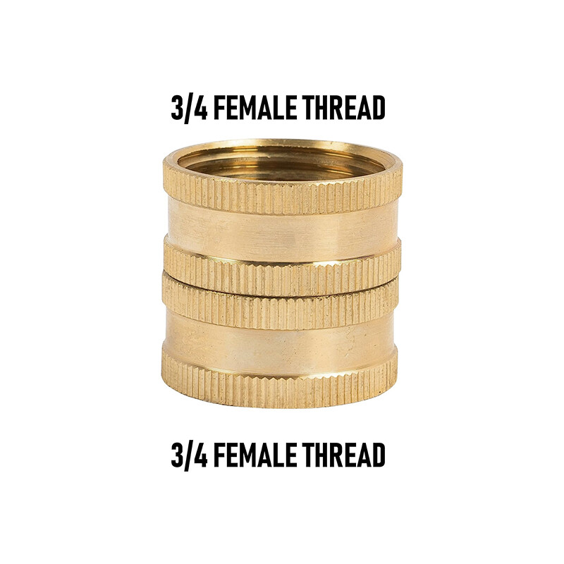 Solid Brass Garden Hose Adapter Female To Female 3/4 Inch Water Hose Connecter gallery