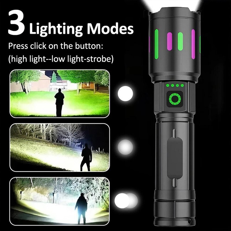 Rechargeable Work Light Mechanic Flashlight Lamp Magnetic Base Phone Power Bank gallery