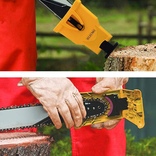 Portable Teeth Chainsaw Sharpener, Proprietary Bar-Mount Chain Saw Yellow gallery