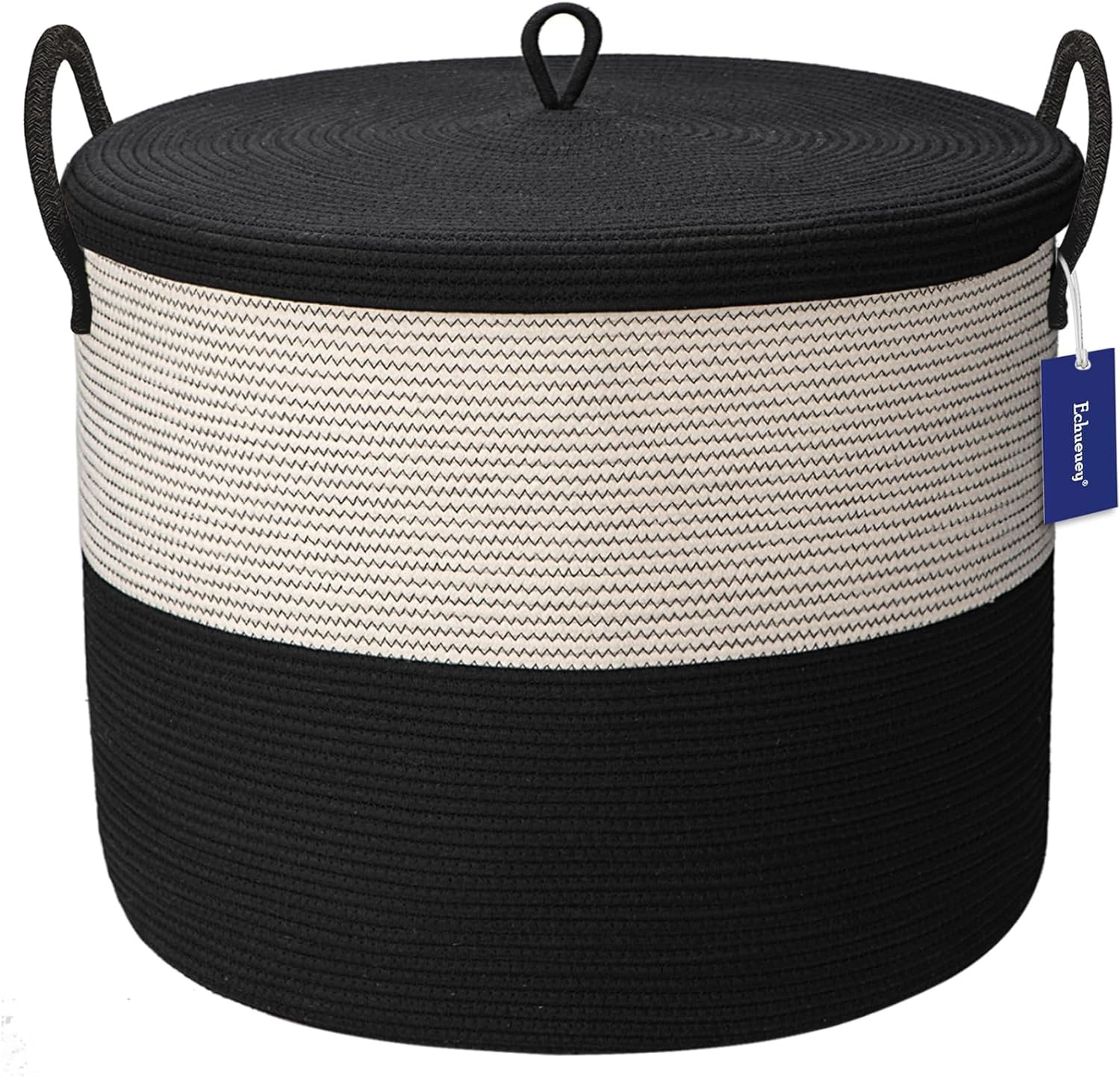 XXXXL Extra Large blanket basket with lid 21"x21"x18" blanket storage for gallery