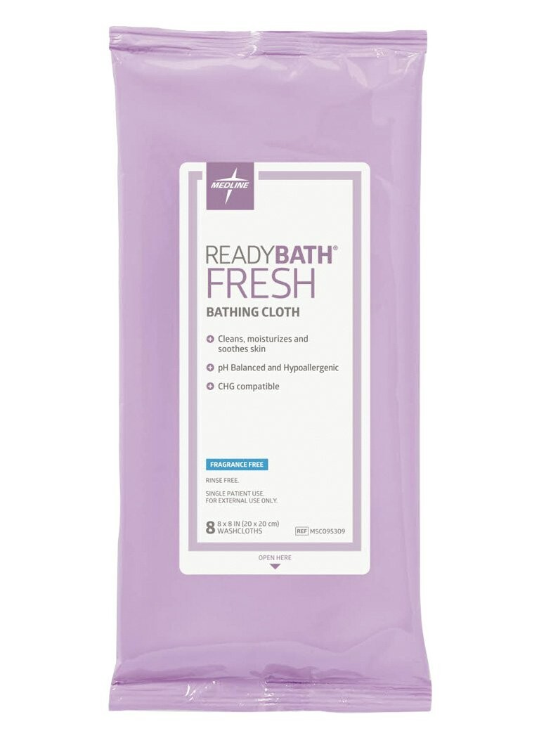 Medline Ready Bath Fresh Bathing Cloths One Color One Size Fragrance Free gallery