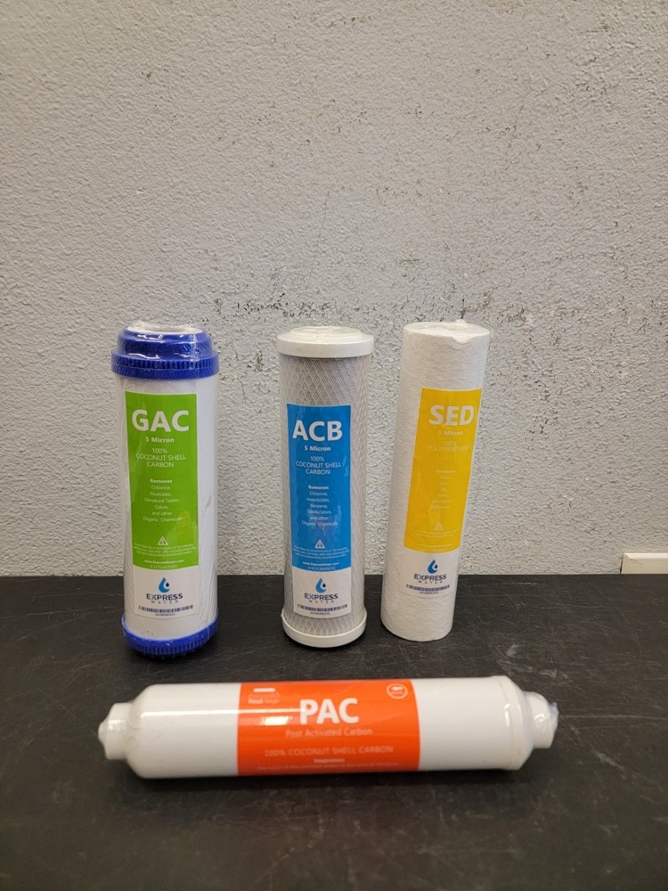 6 Months Alkaline Reverse Osmosis System Replacement Set 4 Filters 50 GPD