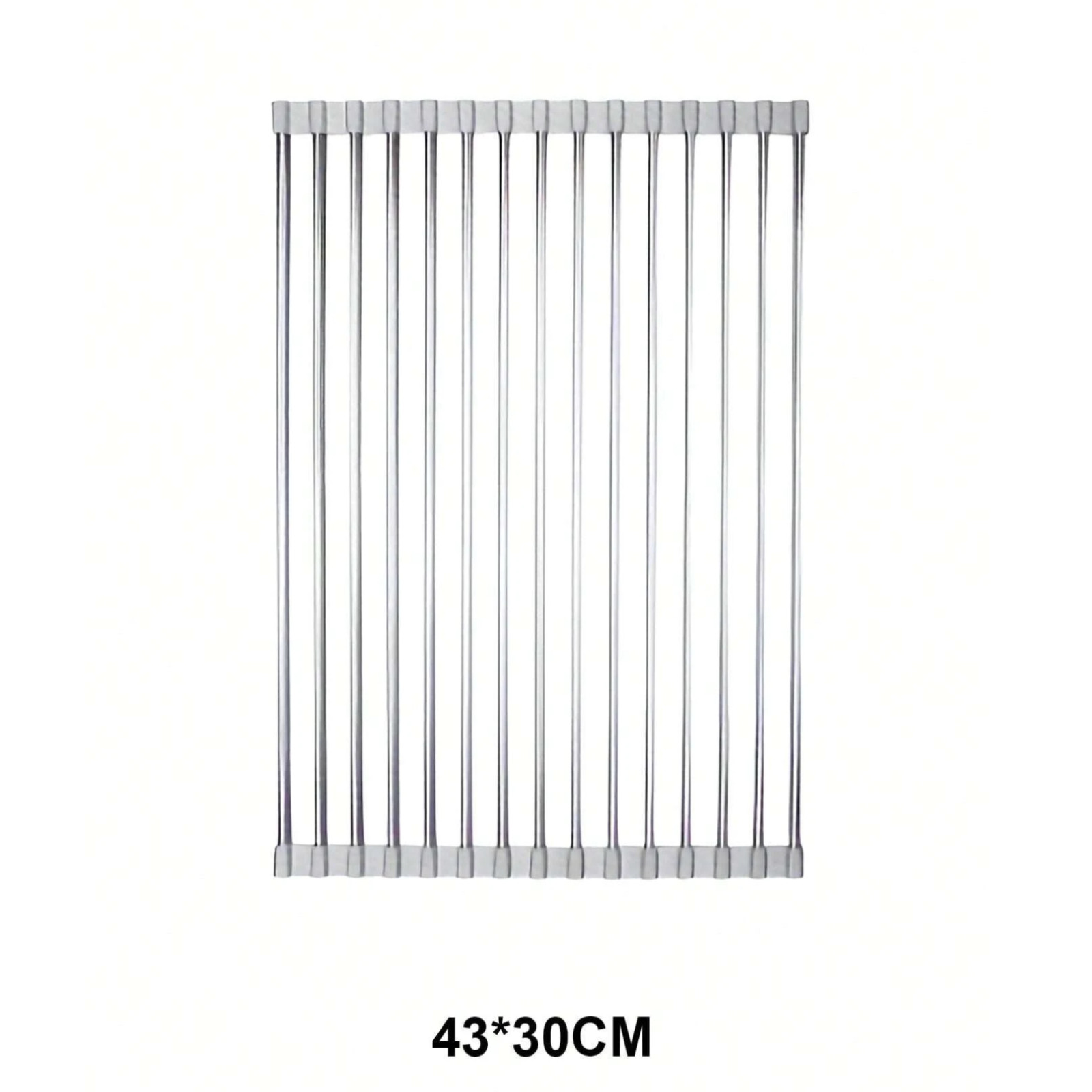 Stainless Steel Over the Sink Kitchen Dish Water Drain Rack Roll-Up Drying Rack gallery