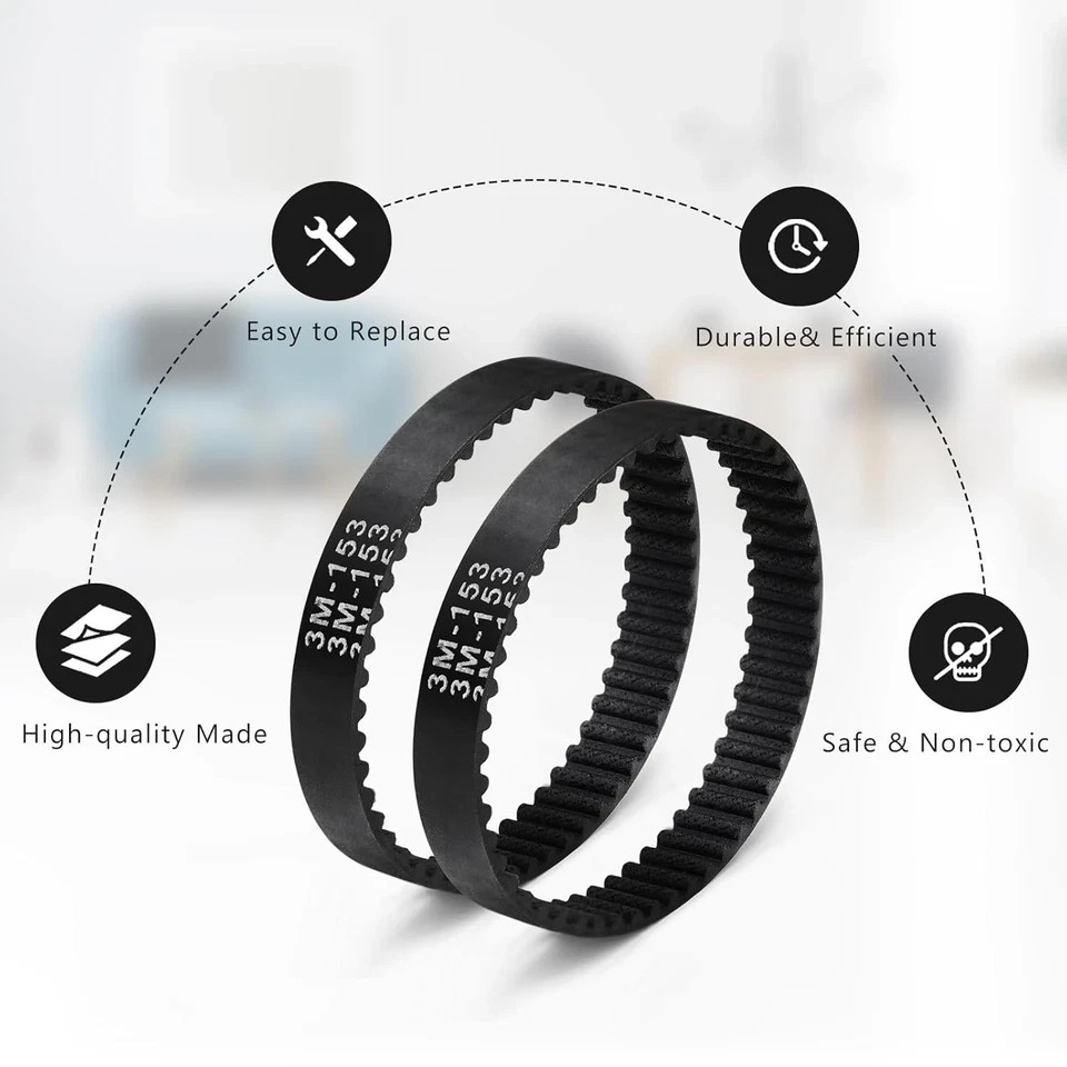 3PCS Soft Front Brush Belt Replacement Part 153-3GT-8 for Shark AZ1002 AZ1000 AX gallery