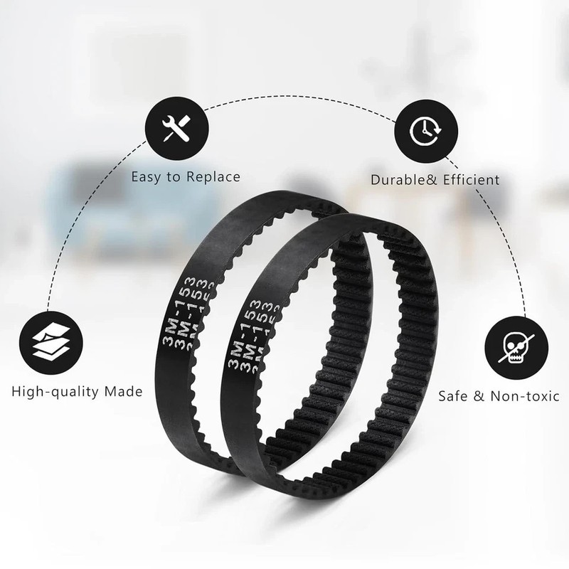 3PCS Soft Front Brush Belt Replacement Part 153-3GT-8 for Shark AZ1002 AZ1000 AX gallery