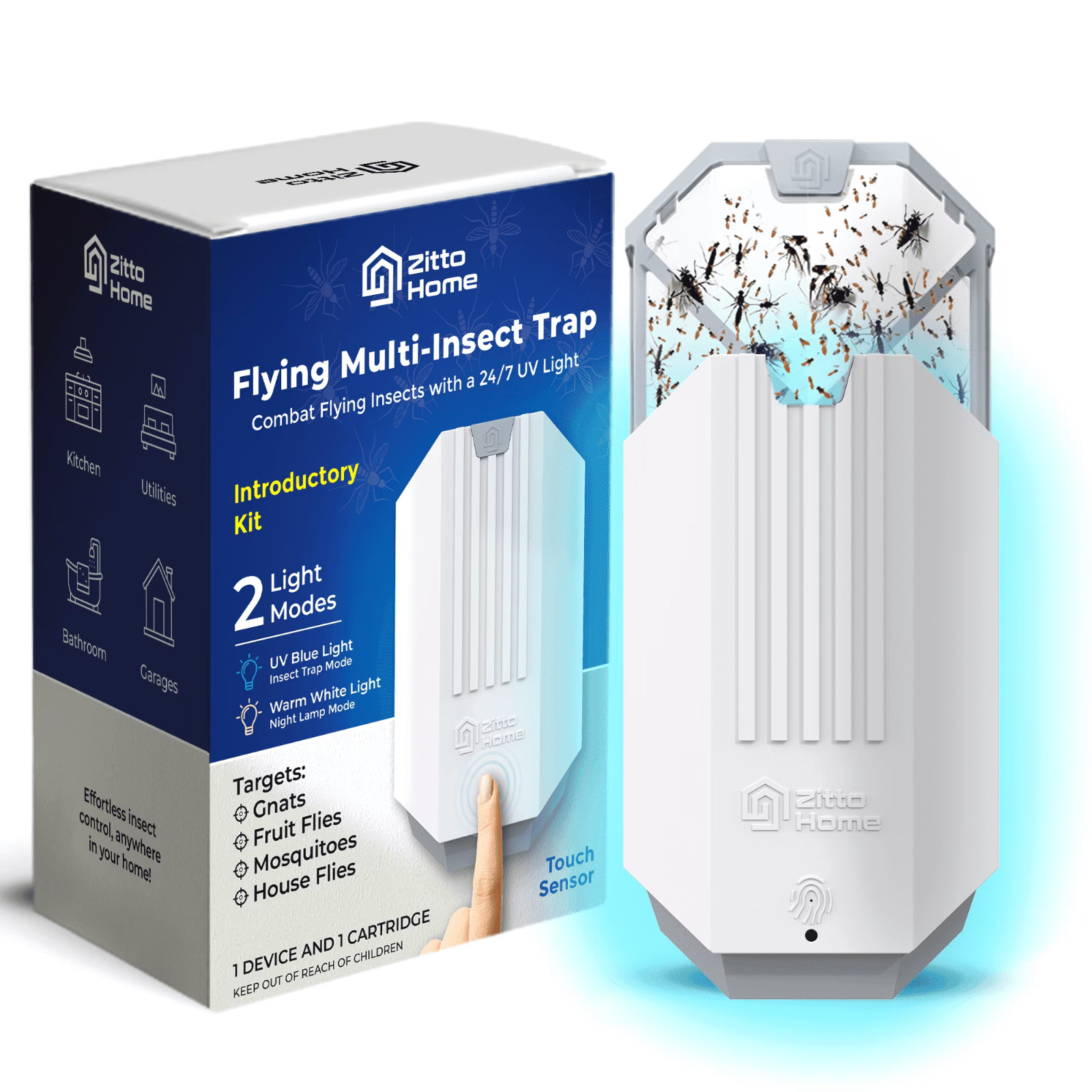 Zitto Home Flying Insect Trap with Plug-in Fly Trap Device and Refill Kit gallery