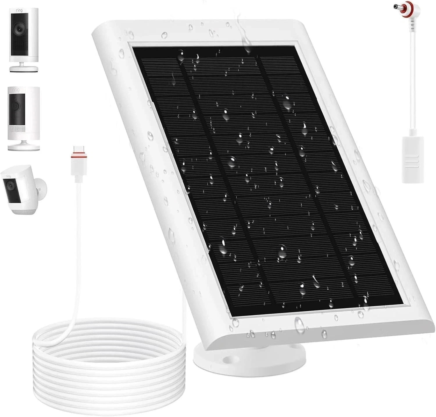 Solar Panel for Ring Camera(2nd Generation) Dustproof Waterproof 5W Solar Panel gallery