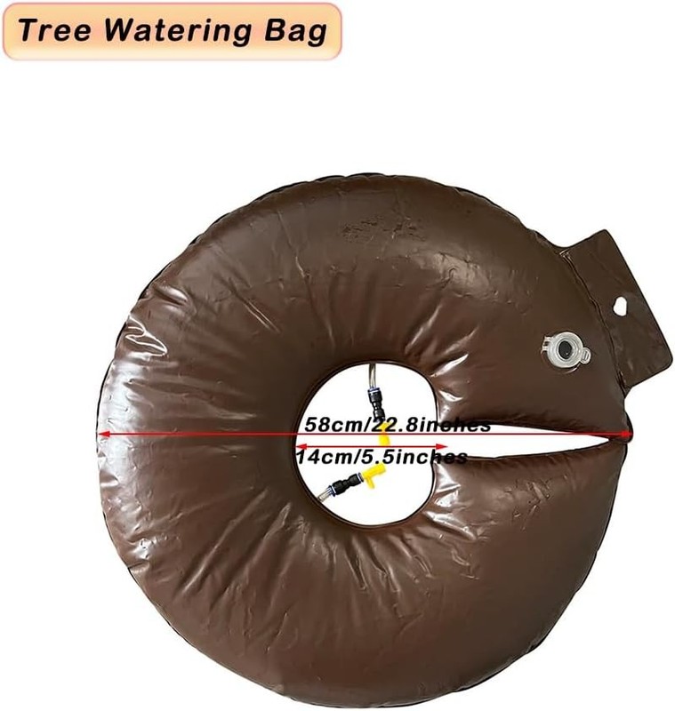 10 Gallon Brown Tree Watering Bag Ring - Adjustable Slow Release, Portable PVC D gallery