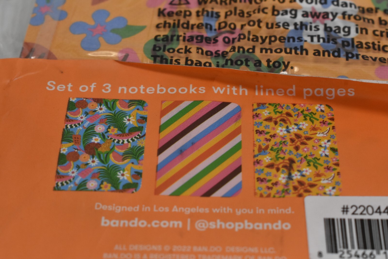 Ban.do Rough Draft Notebook Set Lined Pages Fruity & Floral Print 3 Piece Set gallery