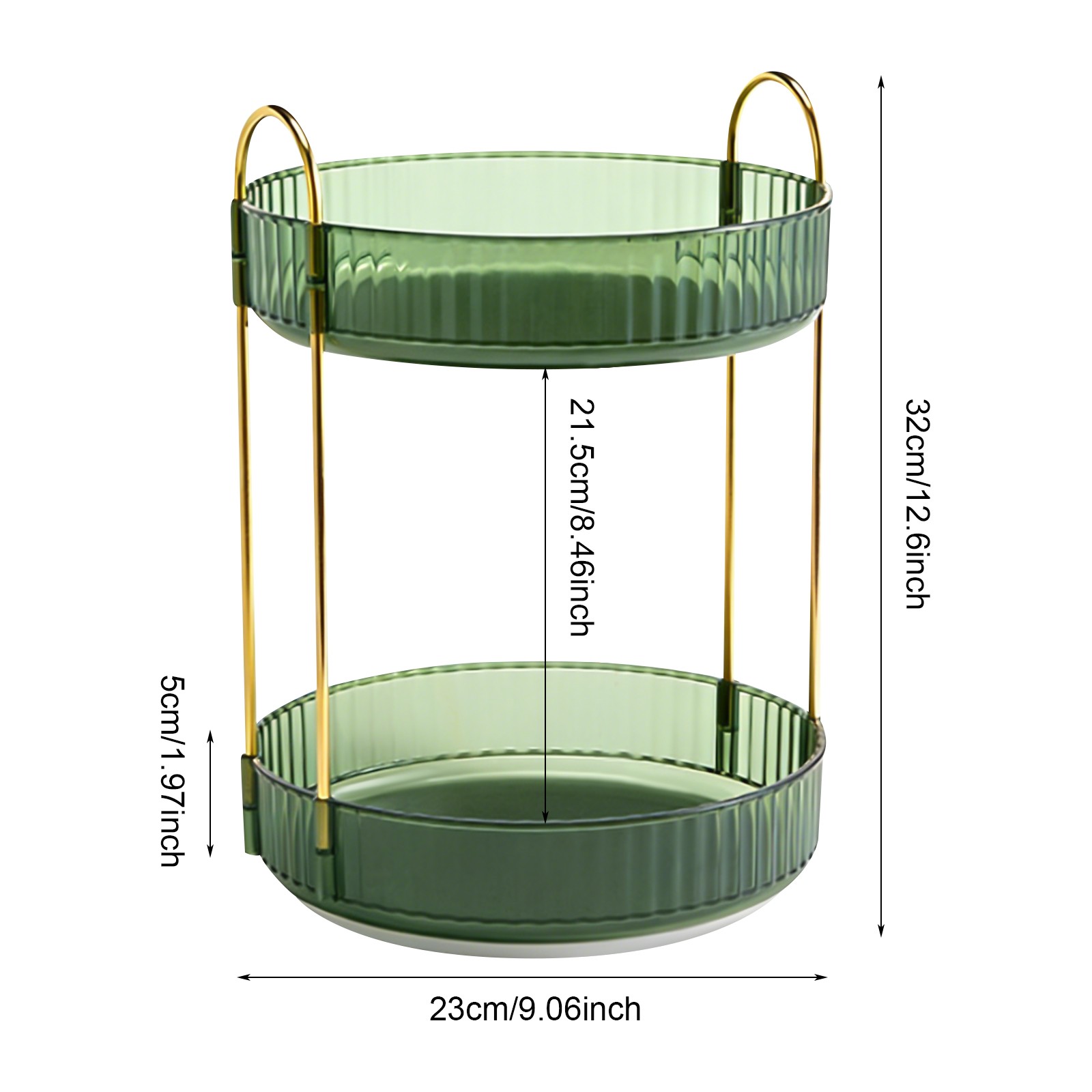 Double-layer Cosmetic organizer 360° Tabletop Mount Type Cosmetic Storage Rack gallery