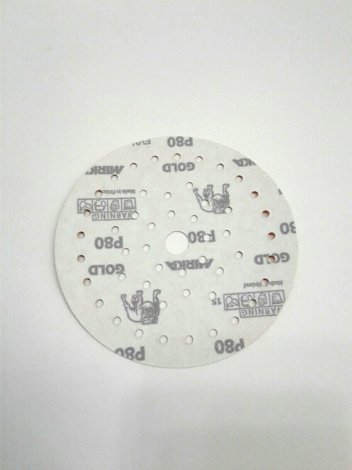 Mirka Abrasives 23-6MF-080 Gold Multifit 50 Hole 6" Grip Sanding Disc P80 50pk gallery