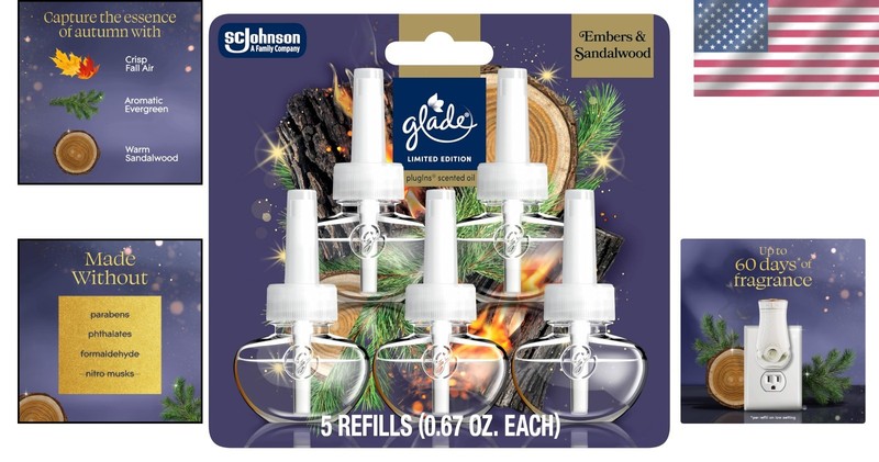 Transform Your Space with Glade PlugIns Refills - 5 Essential Oils, 60-Day Aroma gallery