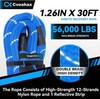 Kinetic Recovery Rope(Reflective), 1.26" X 30Ft 56000Lbs, Kinetic Rope with 2 So gallery