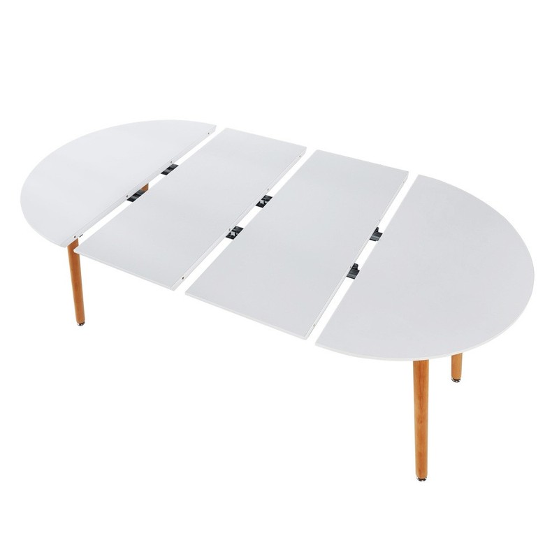 Extensible tableDINING TABLEOFFICE TABLECOFFEE TABLEwood leg100/140/180x100x75cm gallery