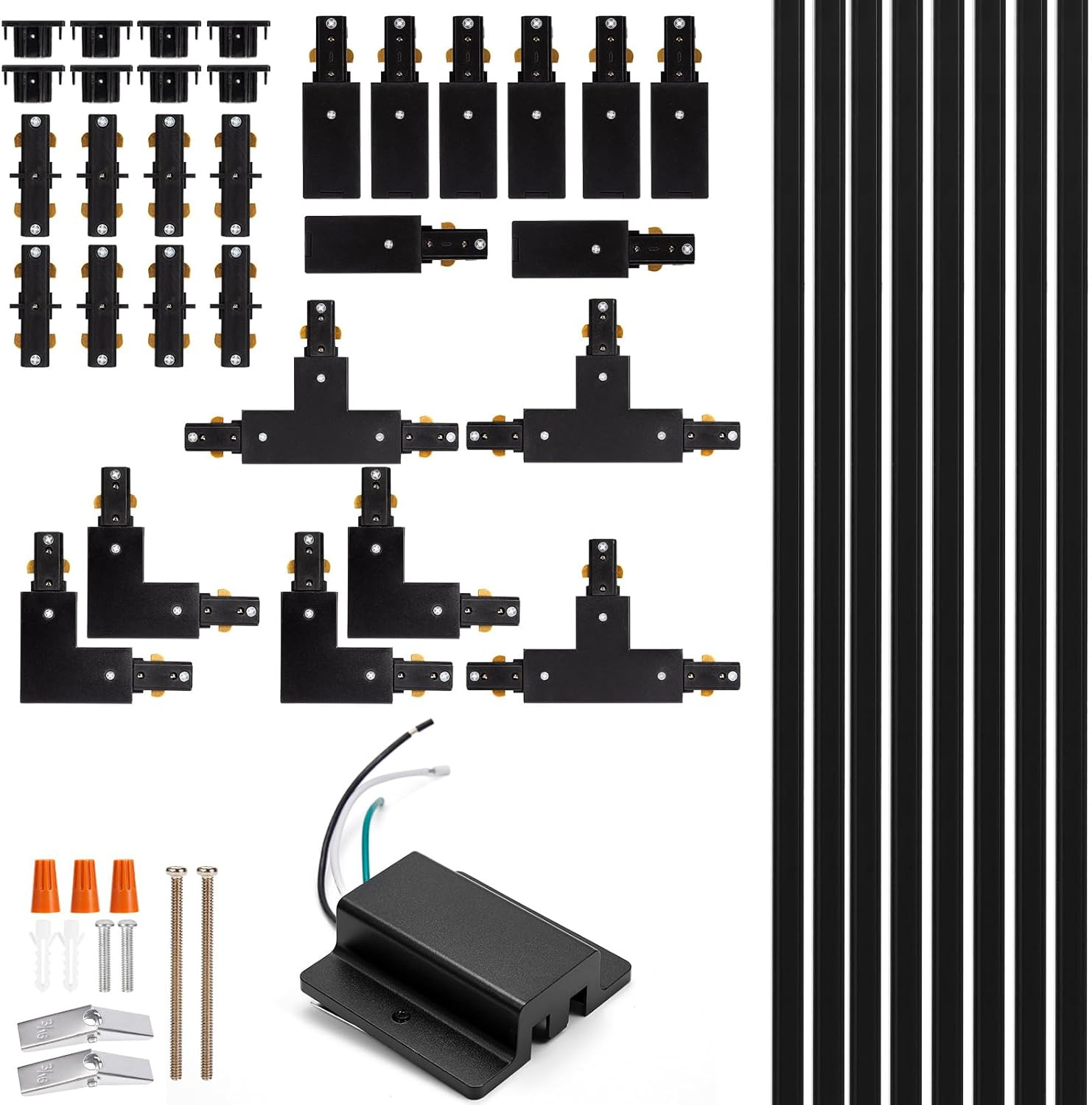 26Ft H Track Lighting Kit with Canopy Connector & Connectors for LED Fixtures gallery