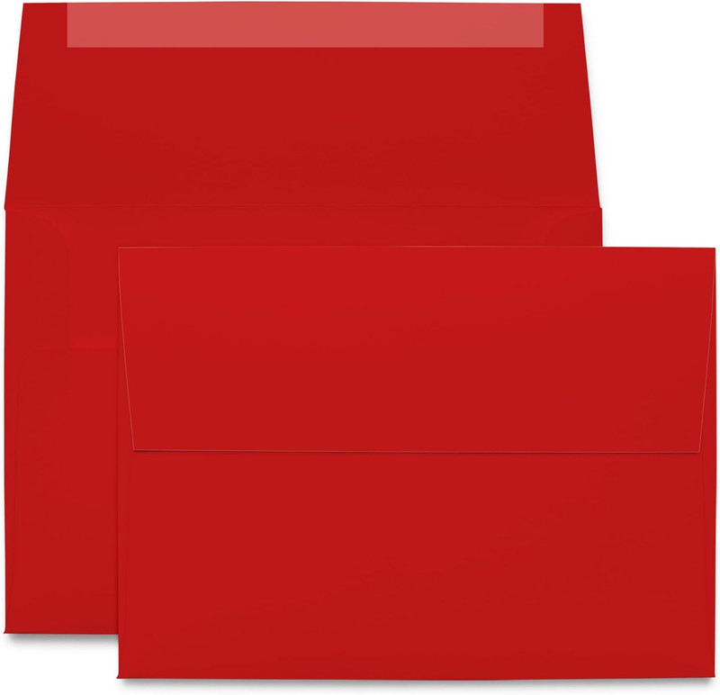 25 Pack Red 5X7 Envelopes - A7 Size 5.25 X 7.25 Inches – 70Lb Holiday Envelopes gallery