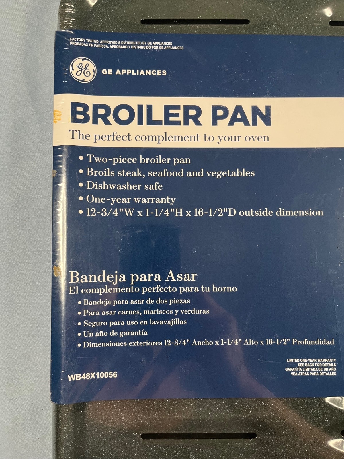 GE WB48X10056 Two Piece Broiler Pan | Genuine OEM Replacement Part, New - Sealed gallery