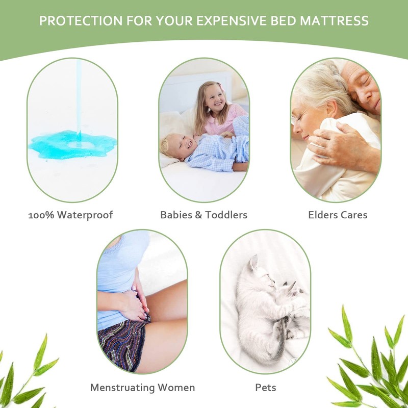 Protector De Colchon Impermeable Tamano Doble, Amigable Con La Piel Y Transpi... gallery