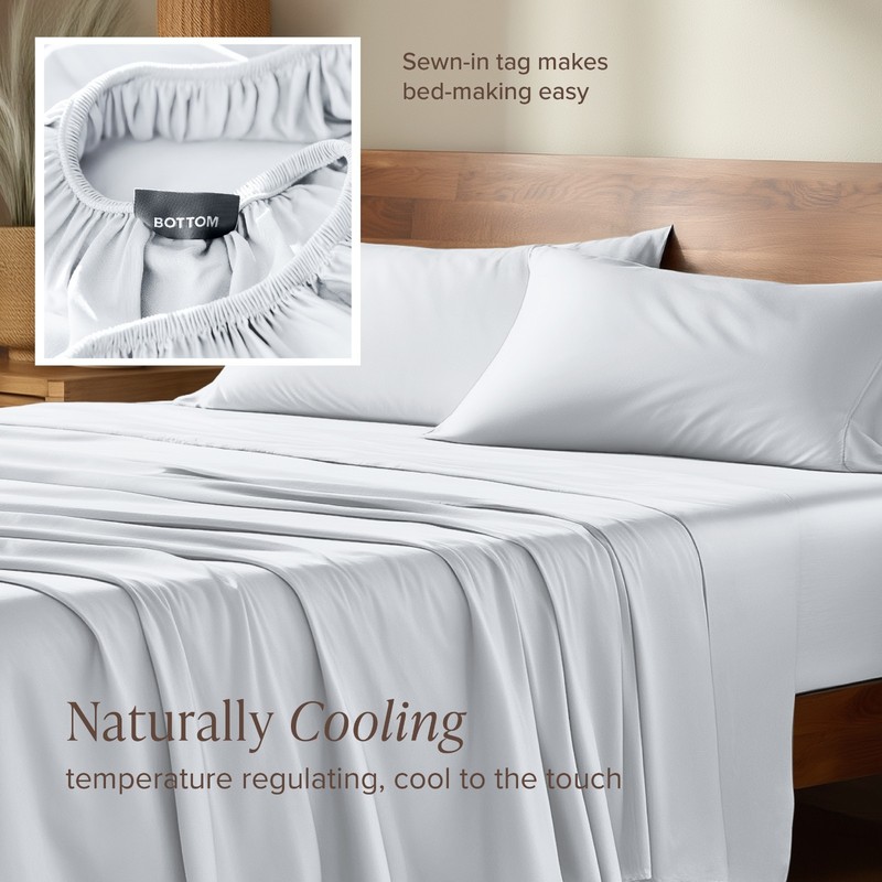 Bare Home 100% Rayon Made from Bamboo Sheet Set Deep Pocket Breathable Sheets gallery