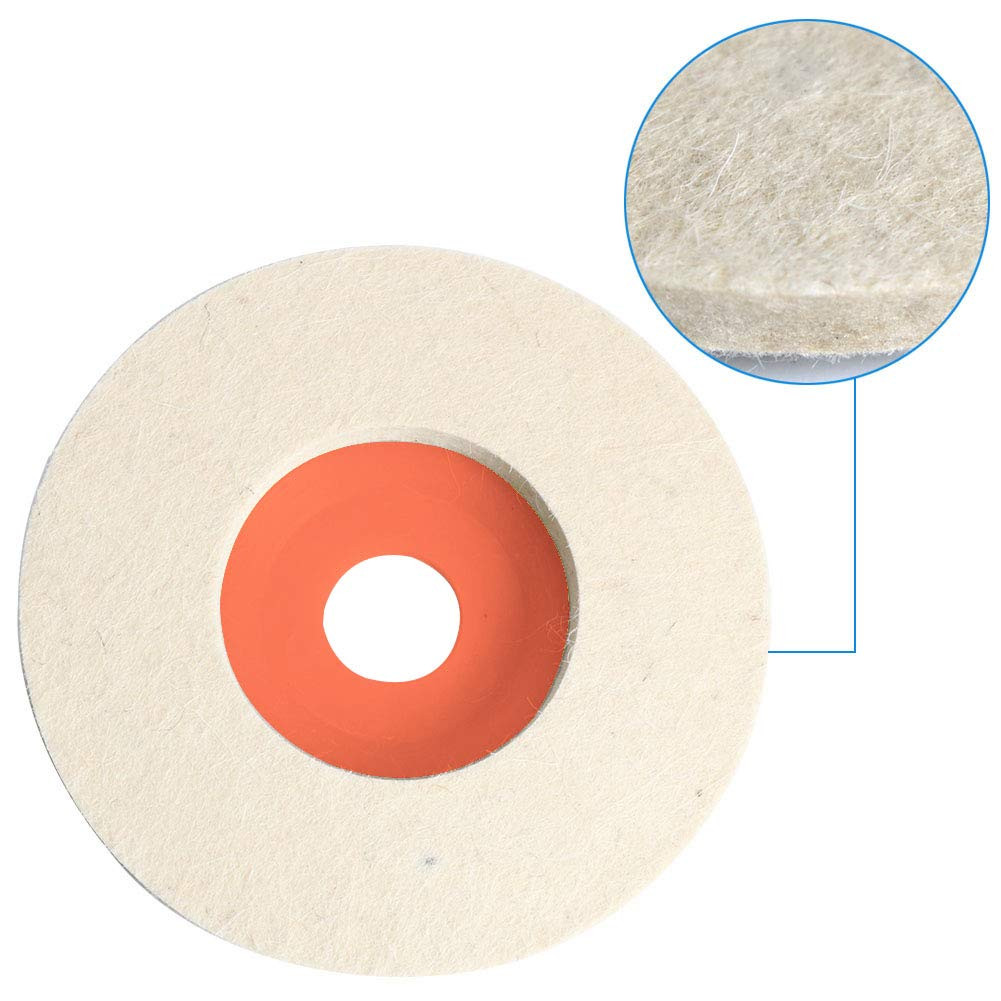 4.5" x 7/8" Inch Wool Felt Disc Polishing Buffing Wheel Pad 4.5 inch 7pcs gallery