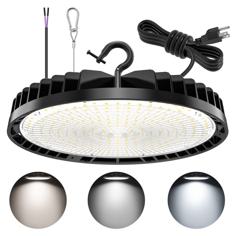 2-Pack Led UFO High Bay Light 240W/200W/150W CCT Tunable 3000K 4000K 5000K BLACK gallery