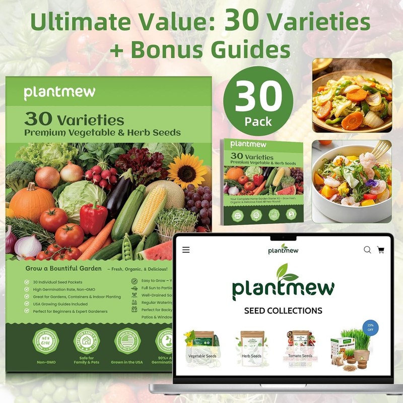 Seed Vault Heirloom Vegetable Seeds Kit, 15,000+ Non-GMO, Survival Gear gallery