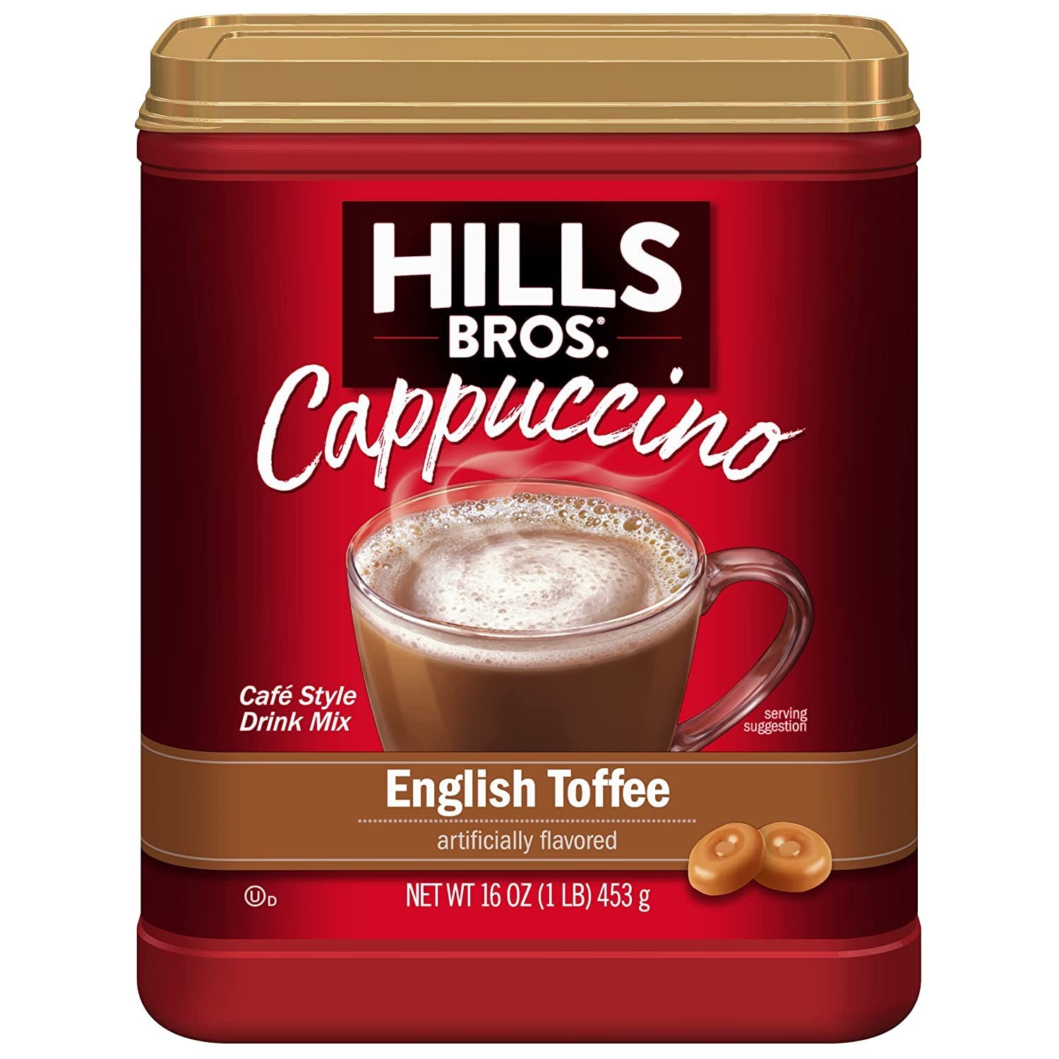 Hills Bros. Instant Cappuccino Mix, English Toffee (16 Oz, Pack of 1) – Convenie gallery