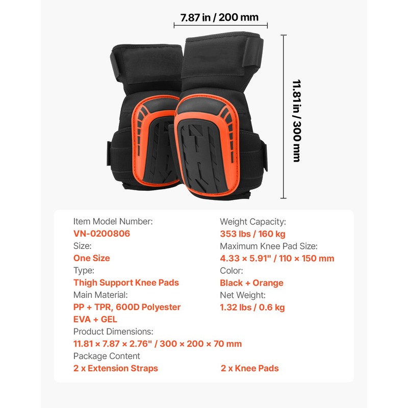 Knee Pads for Work Extended Construction Knee Pads Soft Foam Gel Cushion gallery