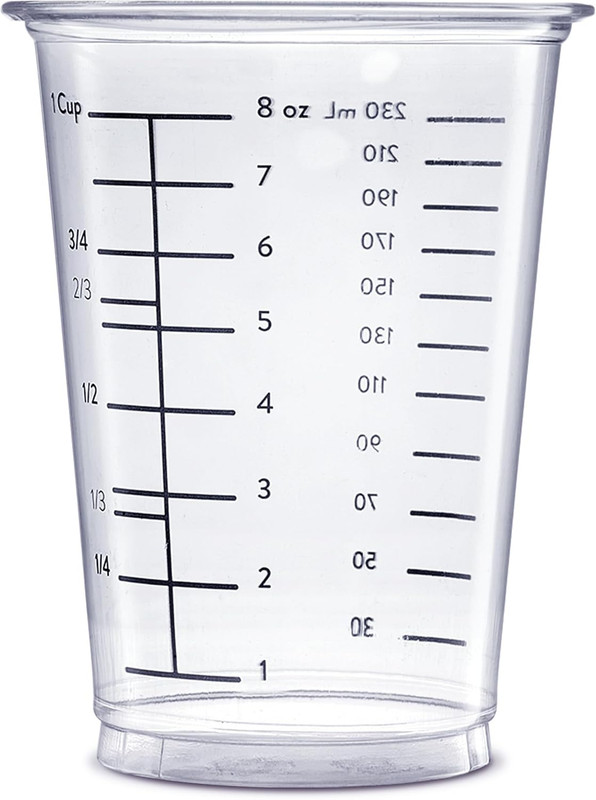 [25 Count - 10 oz.] Multipurpose Disposable Plastic Measuring Cups - Baking, Coo gallery
