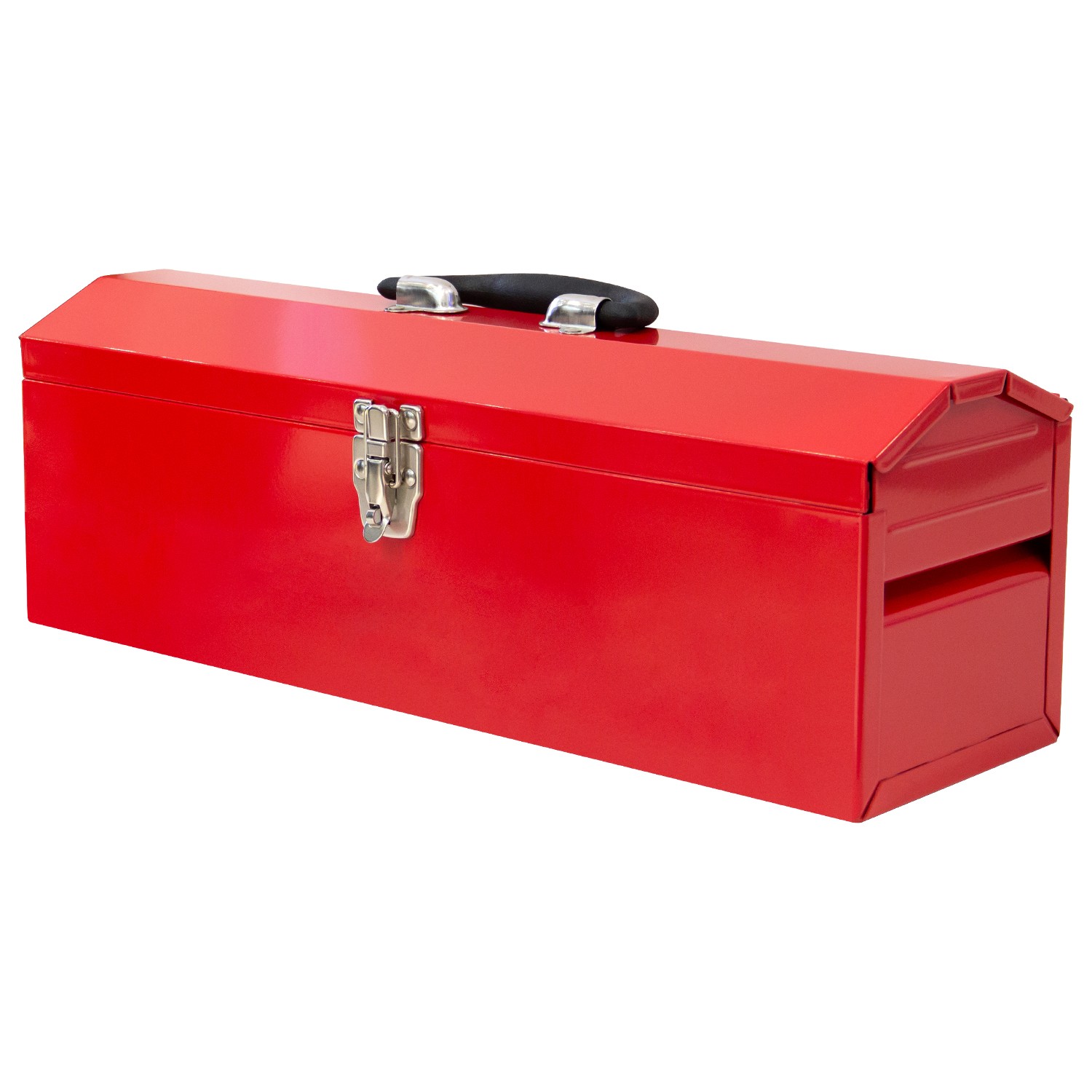 19" Portable Metal Tool Box Storage Tray Bin Workshop Tool Parts Organizer RED gallery
