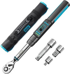 Seesii LCD Buzzer 3/8″ Digital Torque Wrench 0–220 N·m/0–162 ft-lbs ±2% Accuracy
