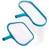 Swimming Pool 12" Leaf Skimmer Net & 16" Rake Net Set - Fine Mesh Netting, Clean gallery