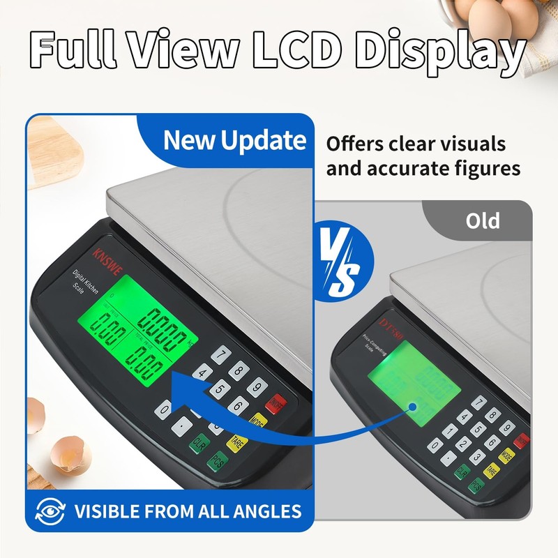 Large Commercial Kitchen Food Scale Price Computing Deli Black 40KG/88LB gallery