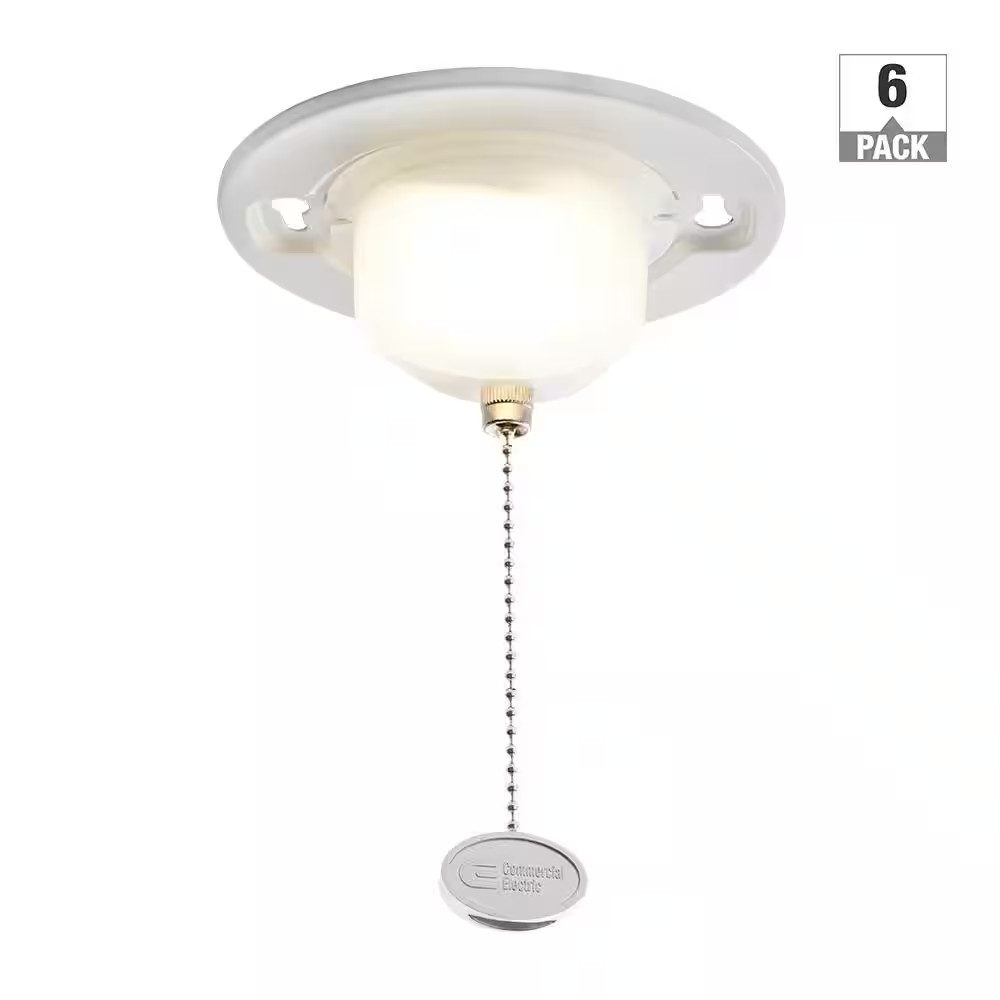 45-Watt Equivalent 5 In. E26 Closet Light Utility Light with Pull Chain LED Ligh gallery