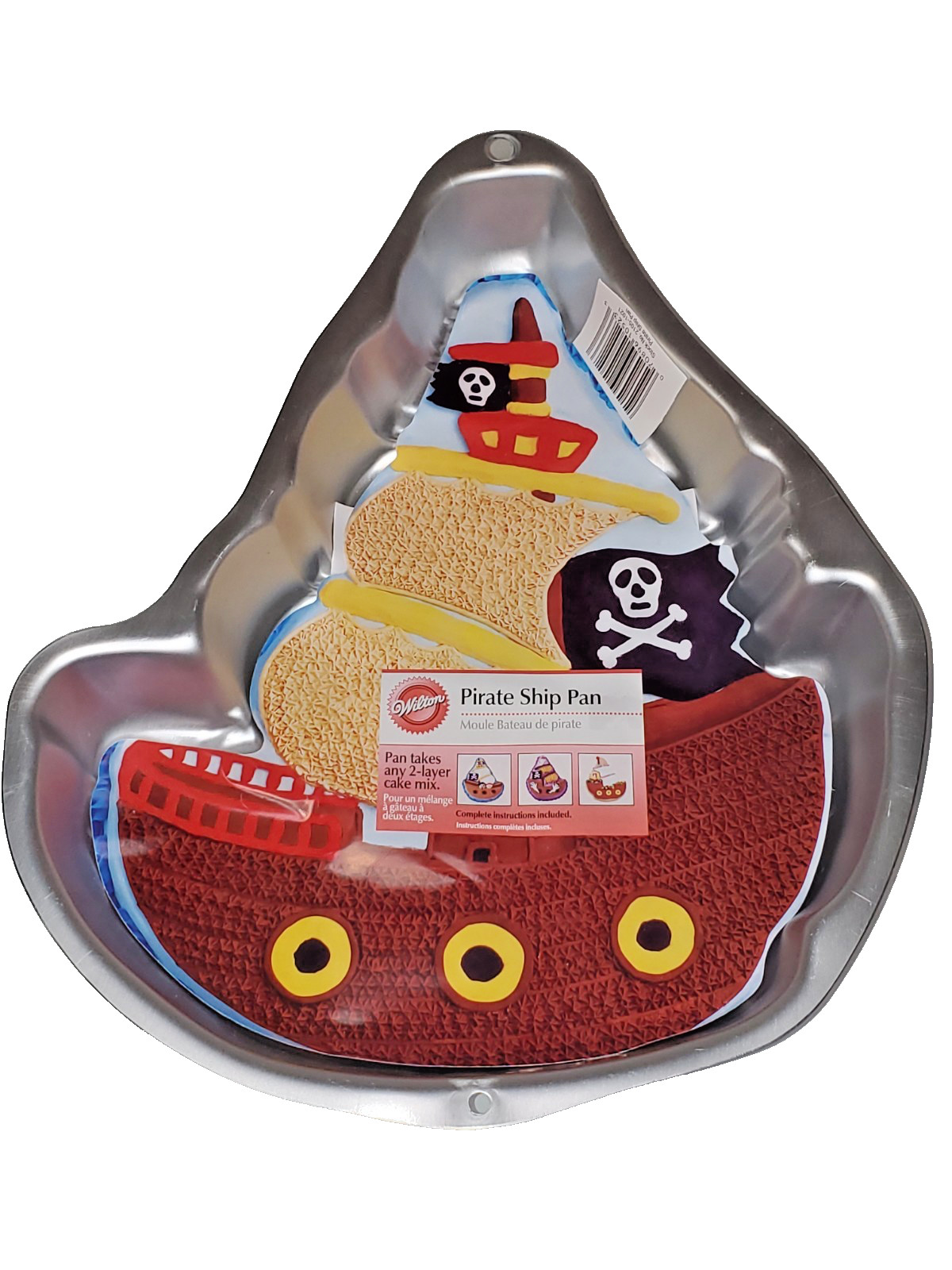 New Wilton PIRATE SHIP Birthday Halloween Party Novelty CAKE PAN Mold #2105-1021 gallery