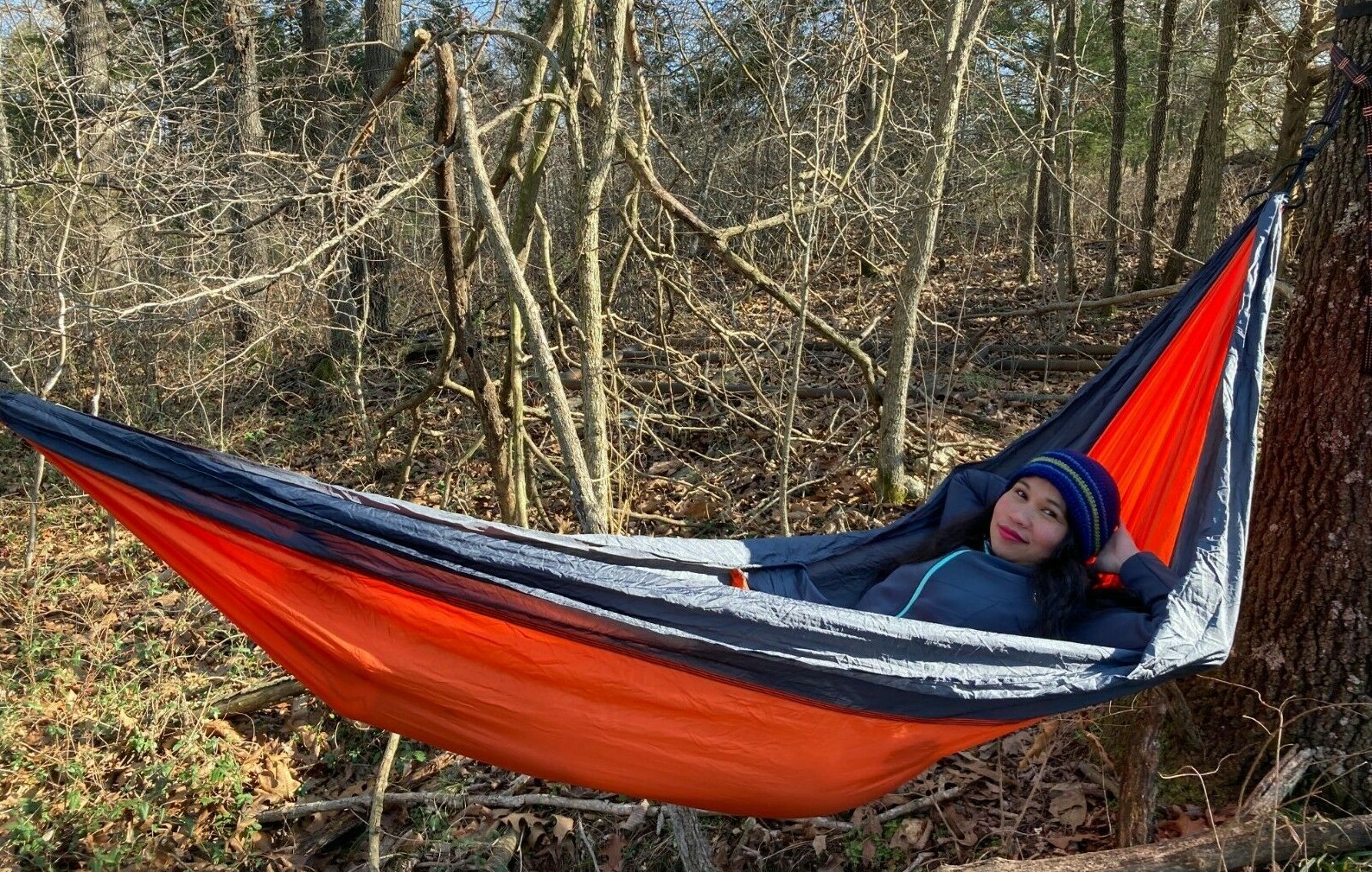 NEW NYLON LIGHTWIEGHT CAMPING HAMMOCK 1POUND 3 OZ 105"X53" GREAT FOR BACKPACKING gallery