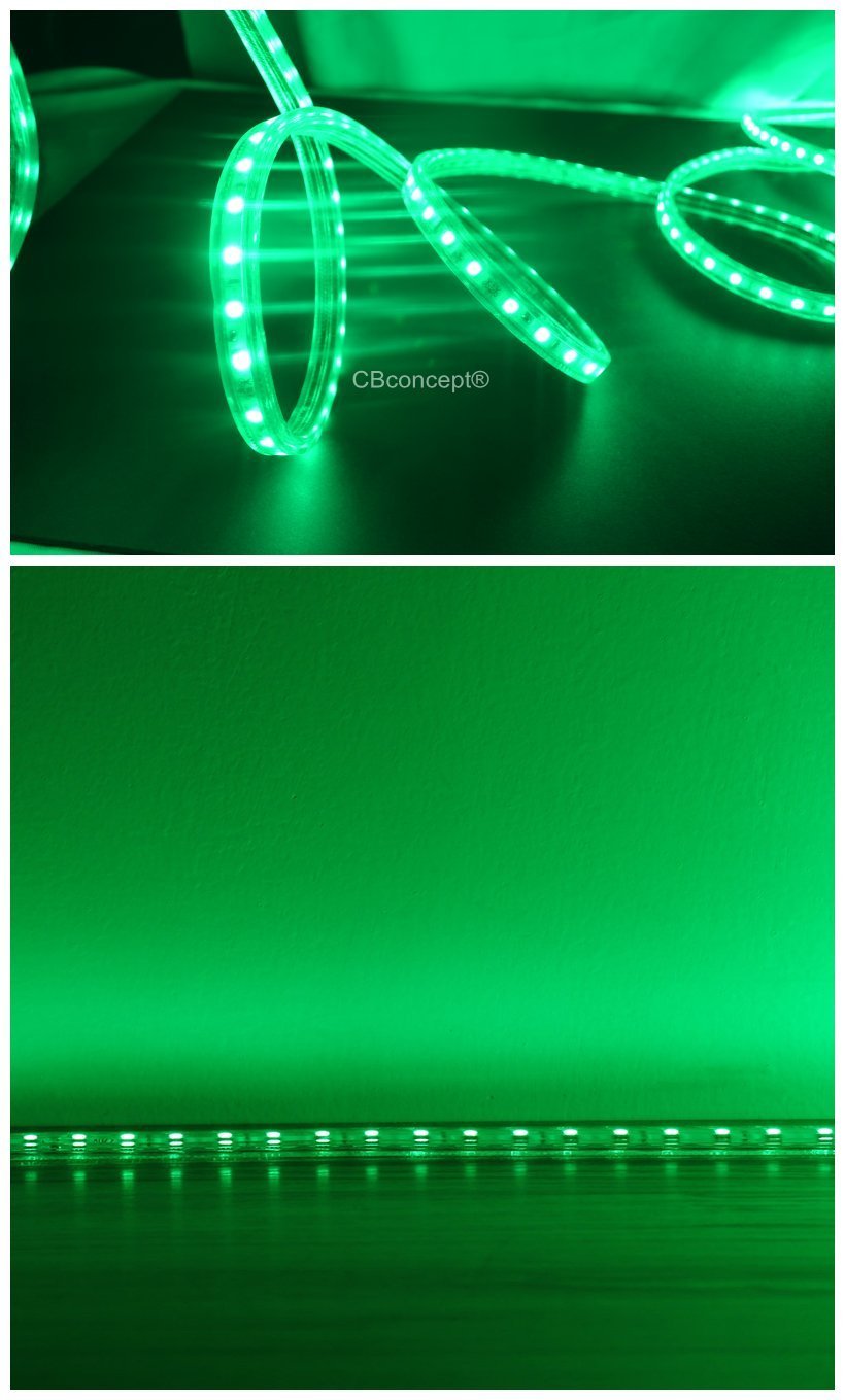UL Listed,20 Feet,GREEN,Dimmable,Super Bright 5400 Lumen 120Volt Flat LED Strip gallery