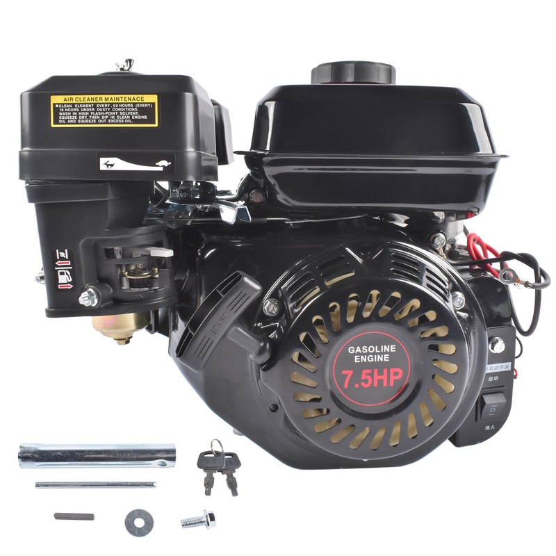 Electric Start Horizontal Engine 7.5HP 4-Stroke 212CC Go Kart Gas Engine Motor gallery
